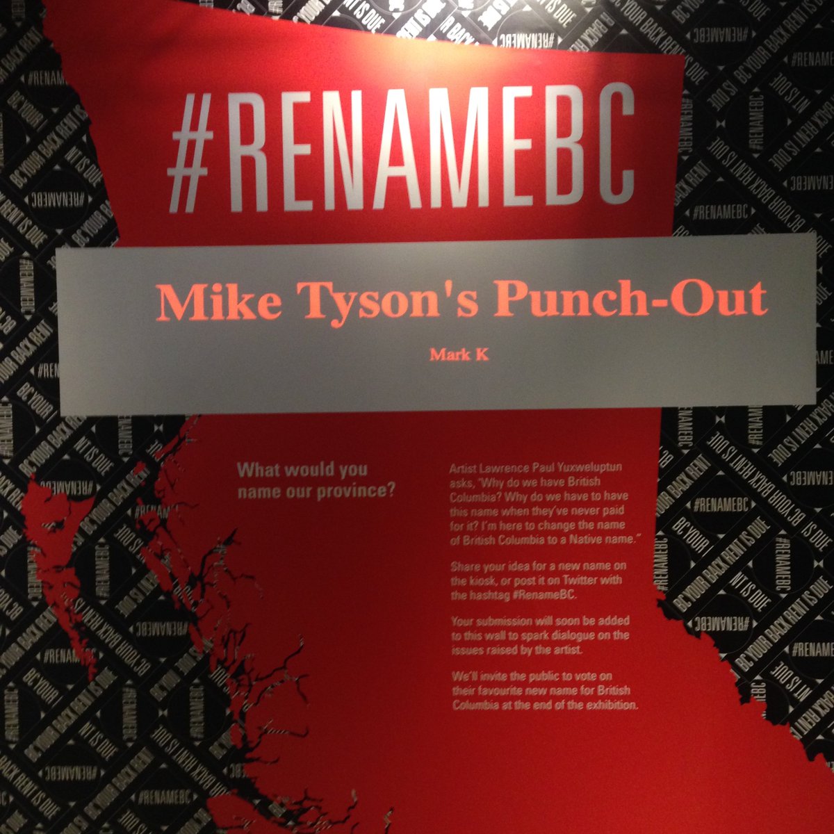 Lidsville's tweet photo. And, somewhat randomly, these final suggestions for #RenameBC - why not name it after yourself? Or Mike Tyson? https://t.co/E4nGk2b4eN