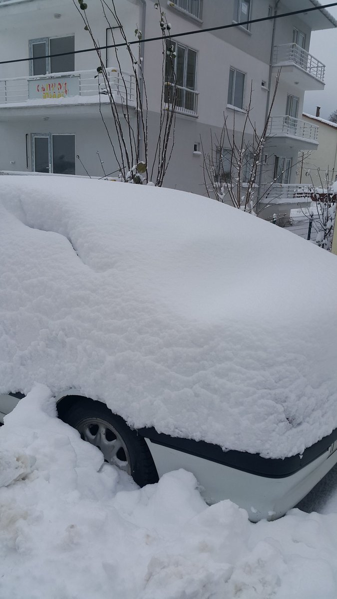 Ey mübarek biraz daha kar yagsa arabayi bulamicaz 😂😂