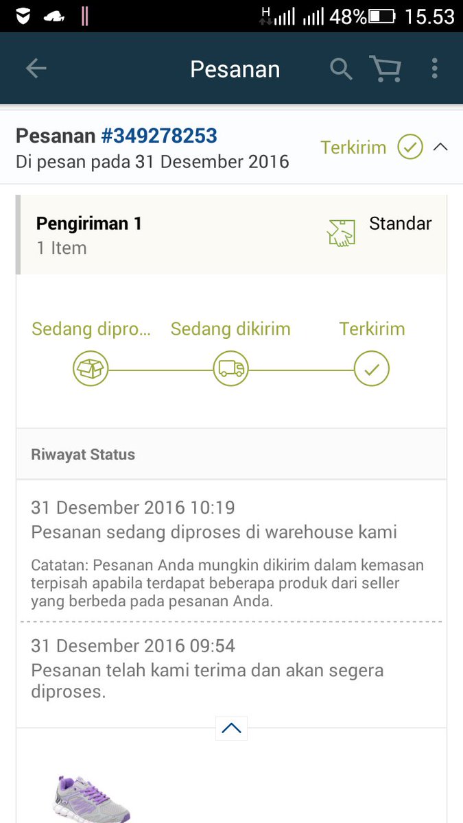 ohLestari's tweet photo. @LazadaID min kok status pesanan saya sudah terkirim, padahal belum saya terima. https://t.co/WFaFSualTo