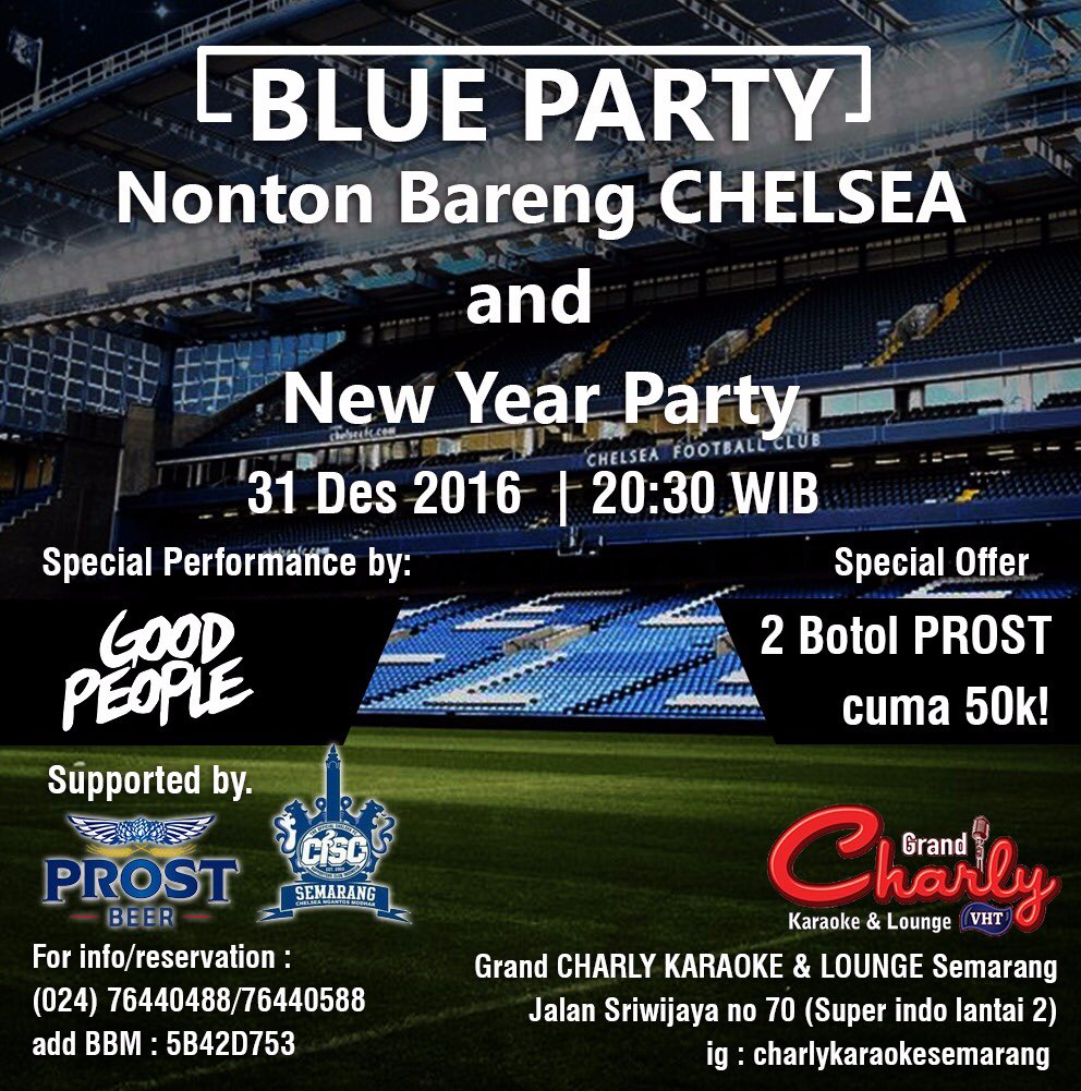 TAHUN BARUAN bareng <a href="/CISCsemarang/">CISC Semarang</a> ? Malam ini di @CharlySemarang ! Ada GOOD PEOPLE DJ juga 🙌 #nobarsmg