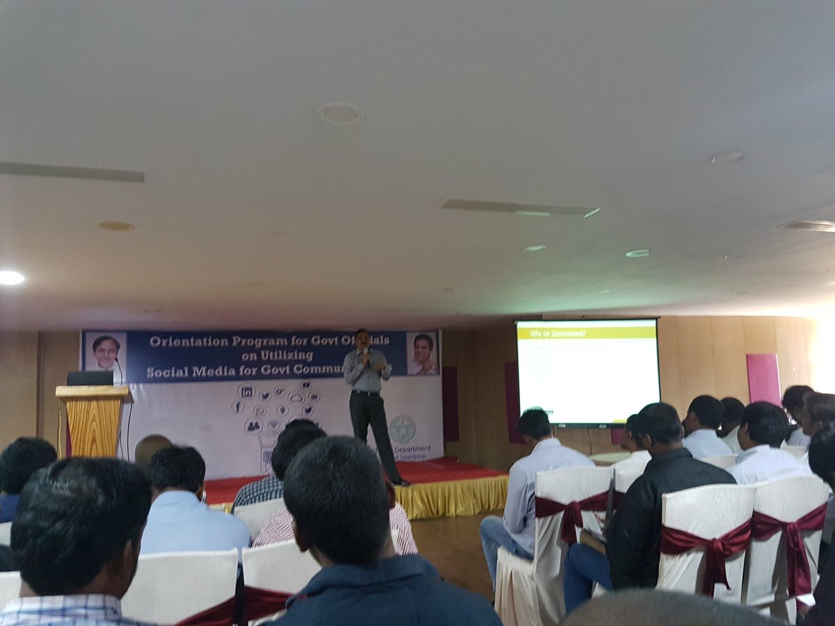 manish_neeli's tweet image. Program for govt officials on utilizing social media