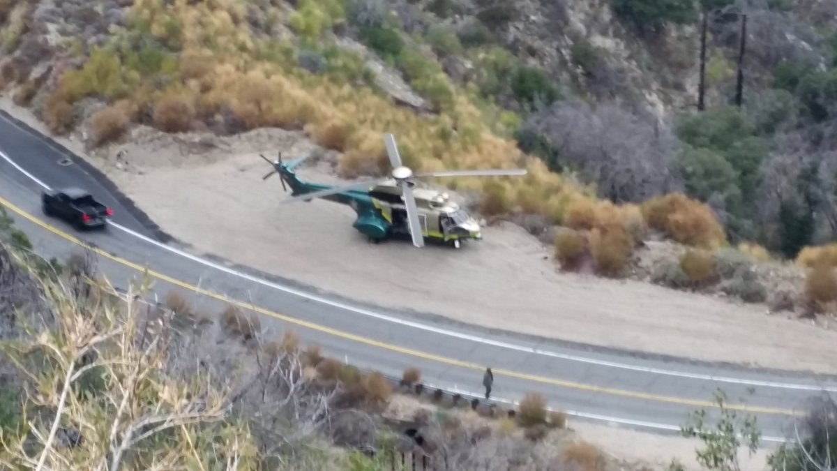 MontroseSAR's tweet photo. #Montrose SAR with #SEBLASD Air Rescue 5 on missing person call today. Vehicle went over side 250 ft. https://t.co/RfkVPNur4Y