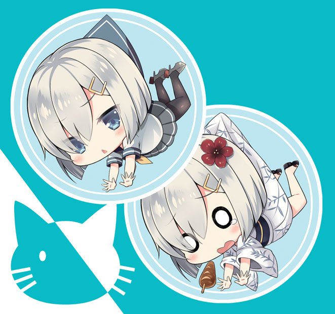 お品書きの画像が小さくてわかりづらかったので、セットの浜風ちゃんアクリルキーホルダーはこんなカンジです～ 