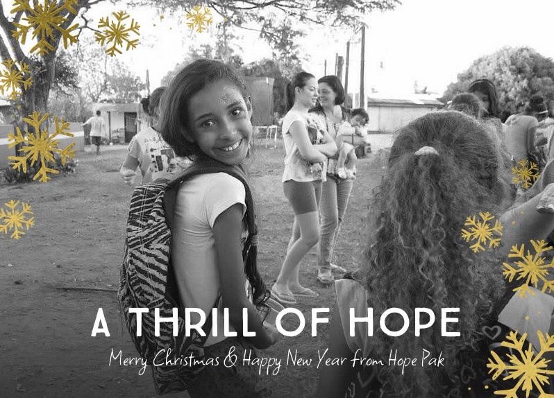 A THRILL OF HOPE -- Merry Christmas and happy new year from Hope Pak! Thank you for supporting us this year. ❤️