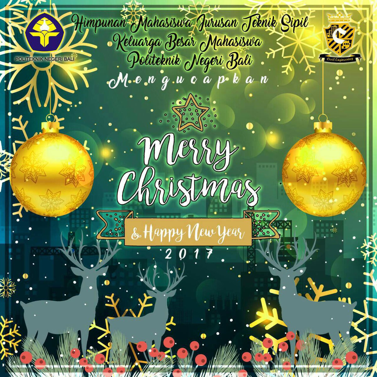 Selamat Hari Raya Natal bagi yang merayakannya. Dan Selamat Menyambut Tahun Baru 2017 semoga semua harapan dapat tercapai di tahun 2017 🎉🙏