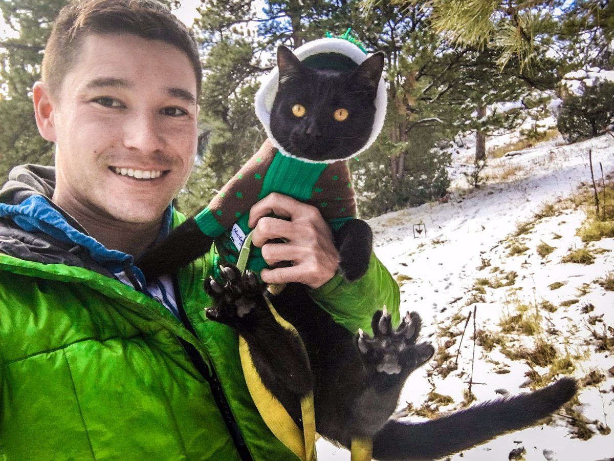 jjyosh's tweet photo. Happy holidays from Simon and I. Looks like Simon is over these holiday pics haha https://t.co/9kxMrNMODx