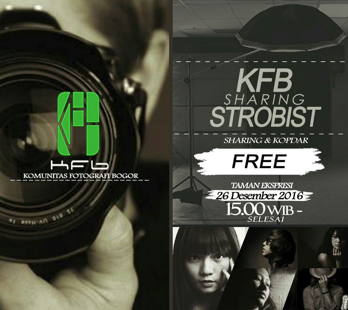 Untuk teman2 KFB kita kumpul yuk, insyaallah hari senin tgl 26 besok kita ada acara sharing foto strobist.