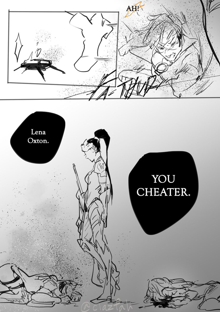 //Art belongs to @/ciazfah//
I got away for a few months..made a new life, rejoined Overwatch to fix my mistakes, and..she found me again.