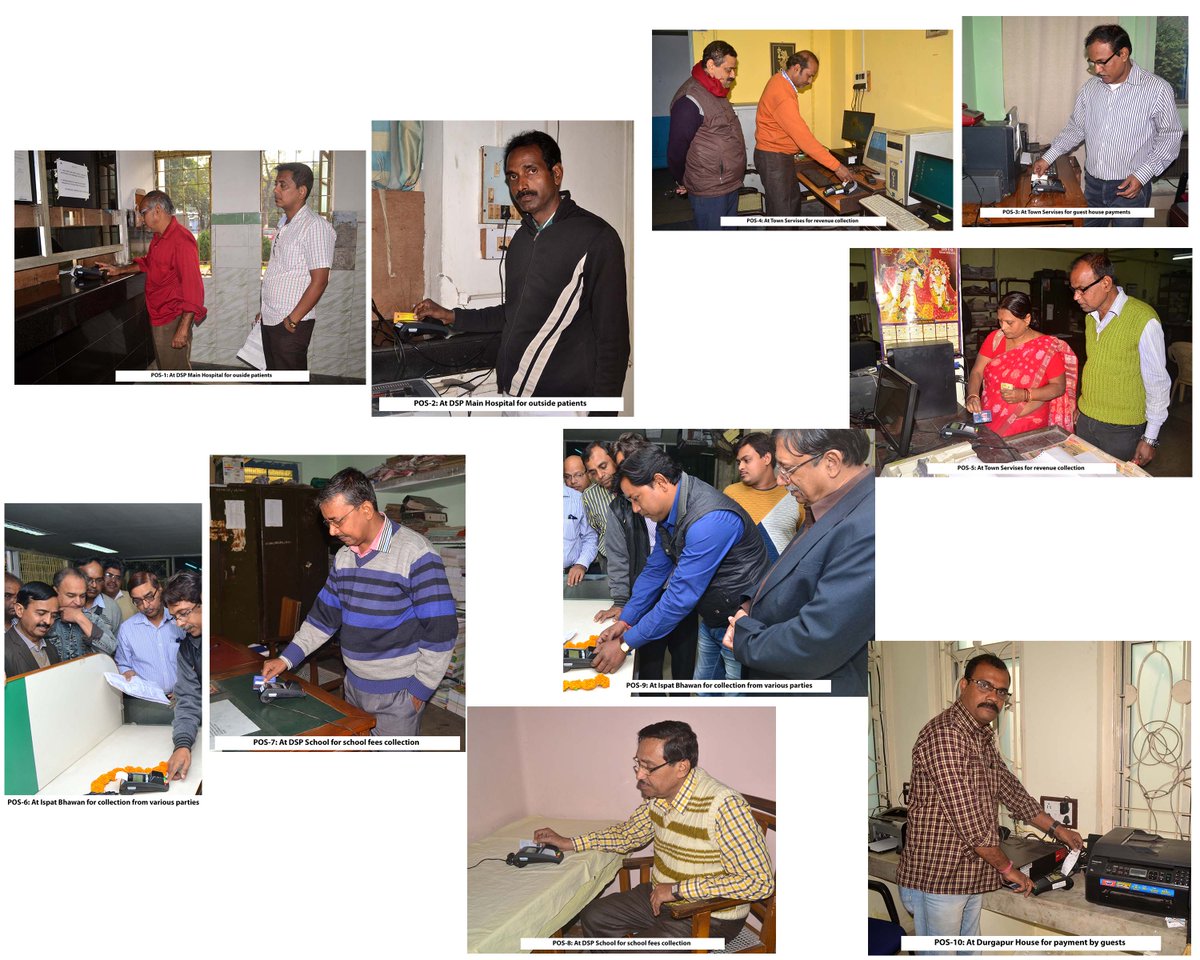 DSPSAIL1's tweet photo. With operationalization of 10 POS Machines, DSP has gone for 100% Digital / Cashless Transactions w.e.f 24.12.16 @SAILsteel @SteelMinIndia https://t.co/HDX8ncOOBO