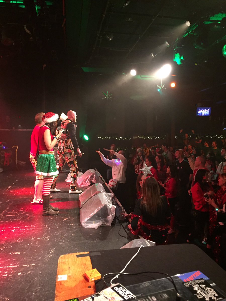The classic Egg Nog chugging contest has begun! #uglyparty