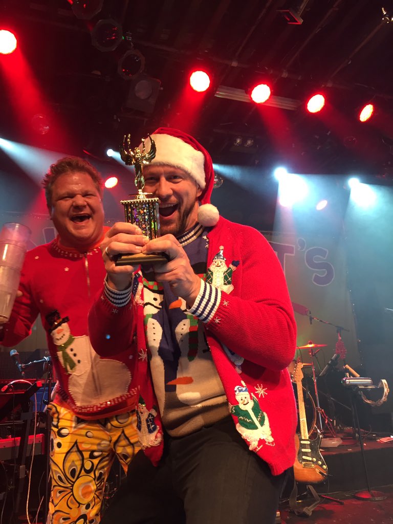 The newly crowned World Egg Nog Chugging Champion! #uglyparty #15yearsugly