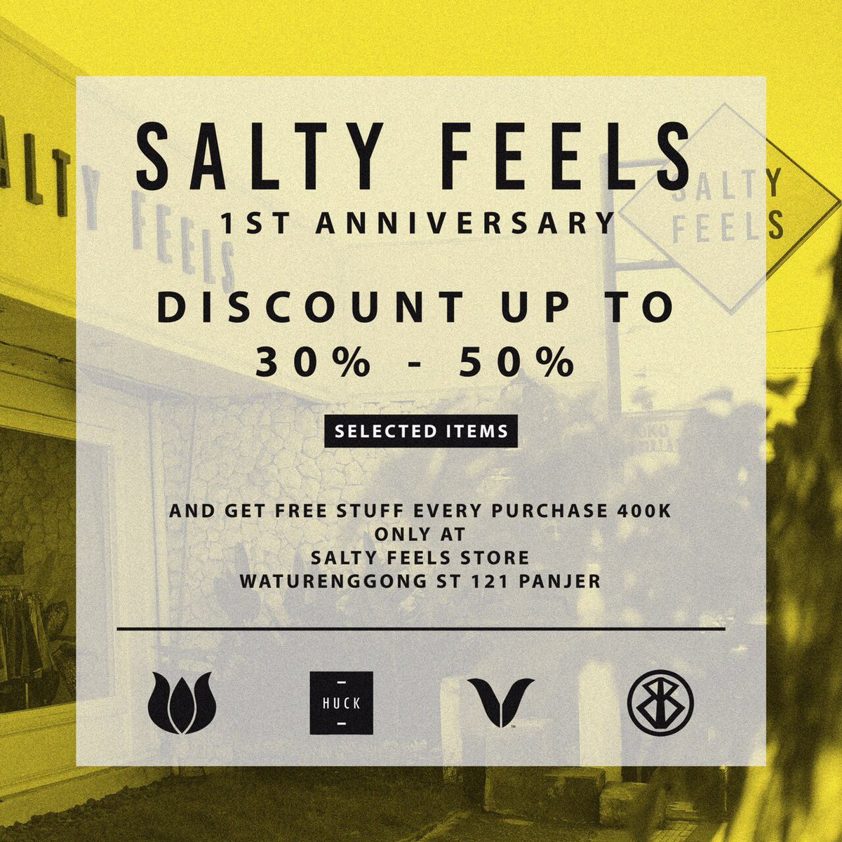 // SALTY FEELS ® // (@saltyfeels) on Twitter photo SALTY FEELS 1st anniversary. Dapatkan discount mulai 30% - 50% selected item
Promo ini hanya berlaku di <a href="/saltyfeels/">// SALTY FEELS ® //</a> SALTY FEELS 1st anniversary. Dapatkan discount mulai 30% - 50% selected item
Promo ini hanya berlaku di <a href="/saltyfeels/">// SALTY FEELS ® //</a>