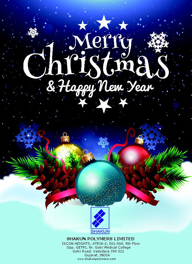 shakunpolymers's tweet photo. We wish you a Merry X'Mas &amp; a Happy New Year!! https://t.co/WGJipacbHt