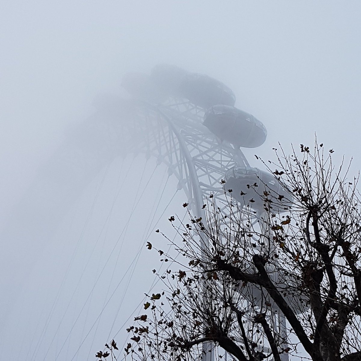 Krona_design's tweet photo. #london #eye #fog #foggy #Christmas https://t.co/LBguyvwCzn