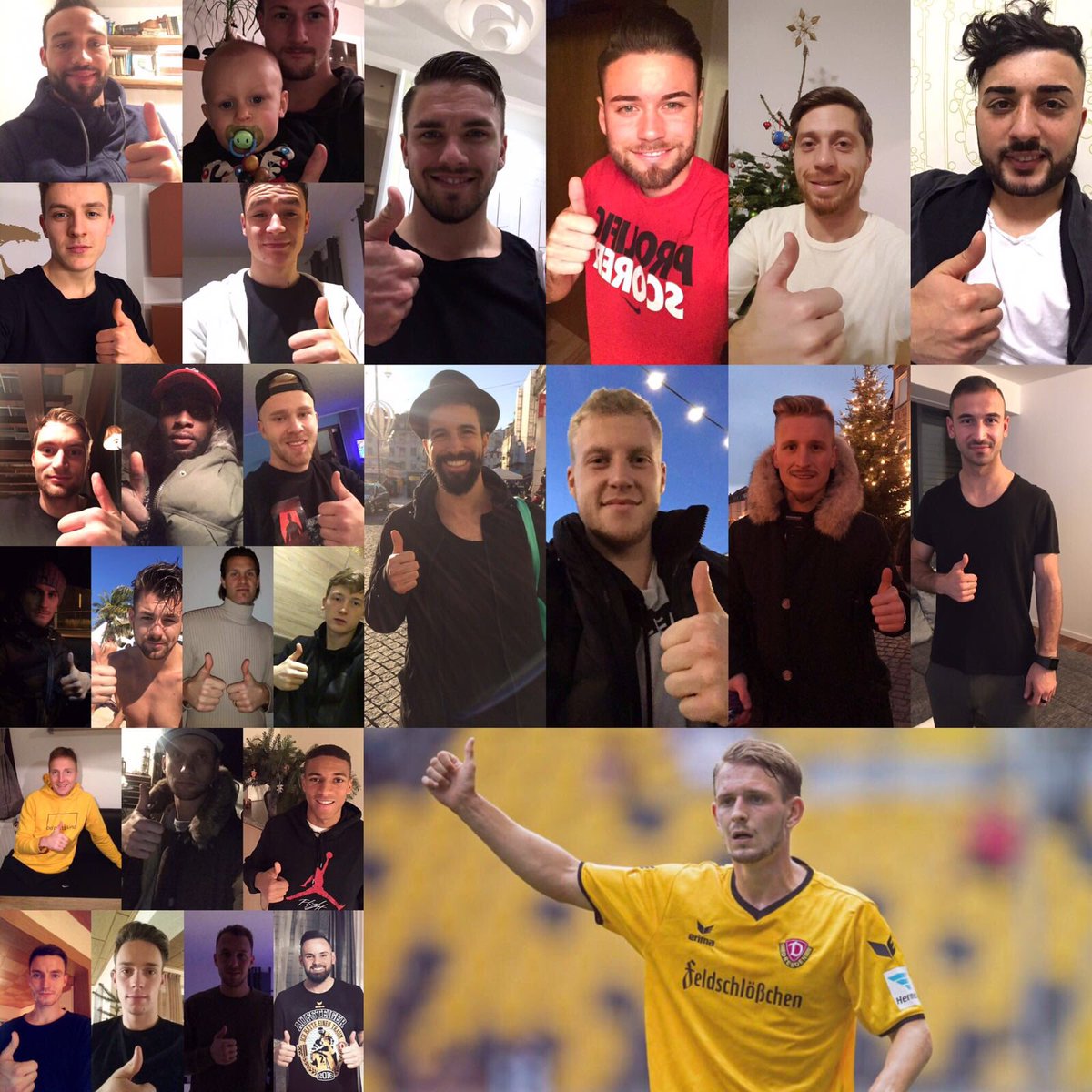 DynamoDresden's tweet image. Keiner ist bei uns allein: Deine Jungs stehen hinter dir, lieber Marc!💛#TeamWachs #MarcWachs #DynamoFamilie #JederFürJeden #EinTeam #sgd1953