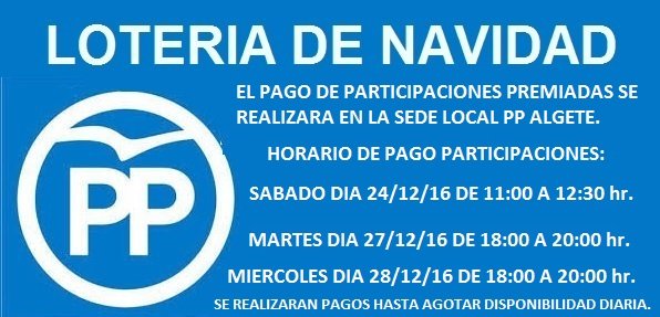PPalgete's tweet photo. 🎄#LoteriaNavidad #PPalgete  
💶PAGO DE PARTICIPACIONES PREMIADAS.👇 https://t.co/Yi30zoqQC6