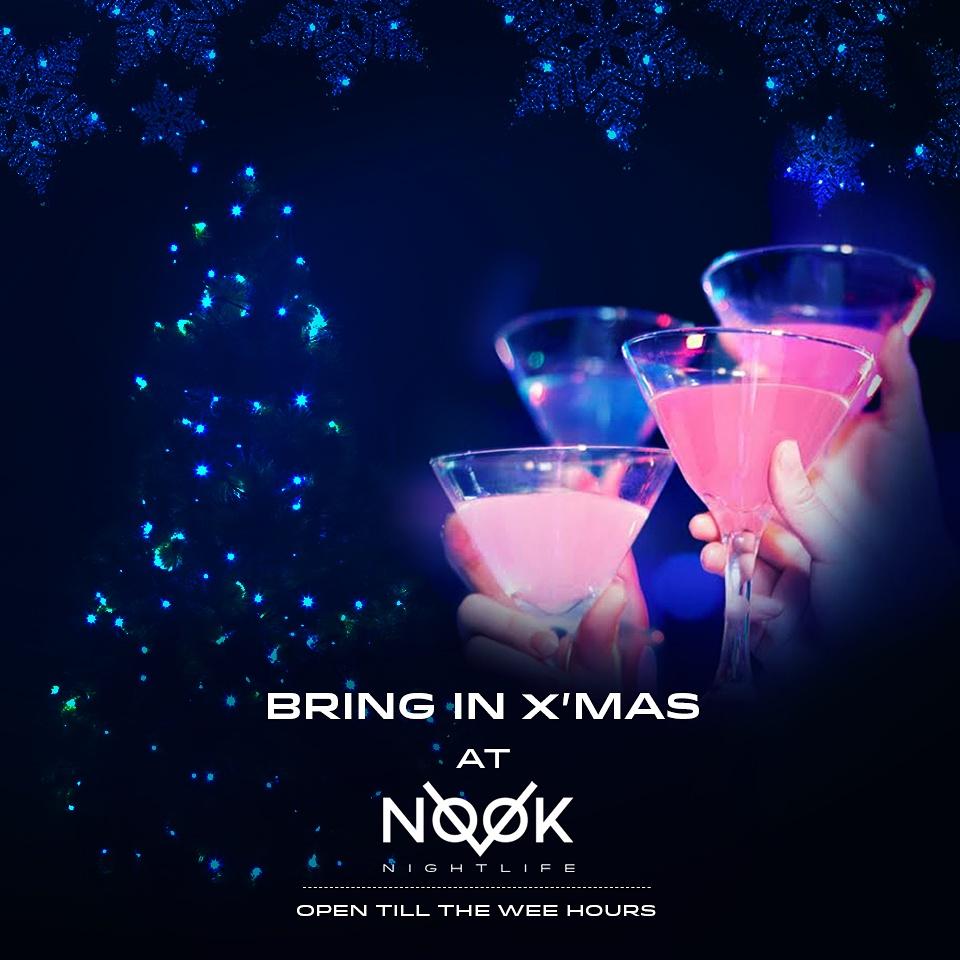Tonight bring in Christmas  at Nook with the best of commercial music and well priced drinks that'll keep you pumped till the wee hours!