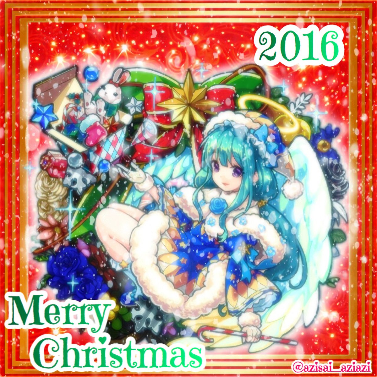 紫陽花 モンスト クリスマス限定キャラ ラファエルのアイコン トプ画 保存の際にrtや をしてもらえると嬉しいです 紫陽花加工 モンスト画像