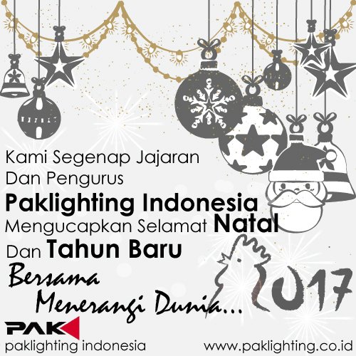 paklighting's tweet photo. selamat NATAL dan TAHUN BARU 2017
#lampu #jualbelilampu #led #lamp #rumah #carilampu #LampungExplorer #lampurumah #lampujalan #lamputaman https://t.co/M4fMCIz6Jm
