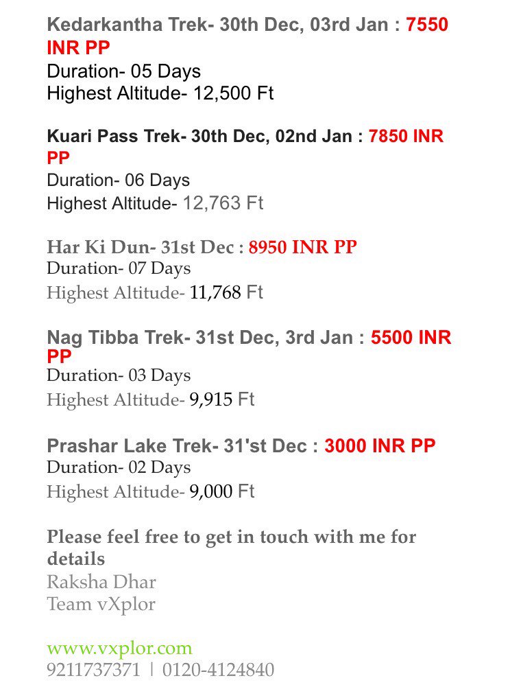 vXplor's tweet photo. Choose from 05 coolest New Year Treks...
#vxplor #NewYearTrek https://t.co/FBdVxDrbpL