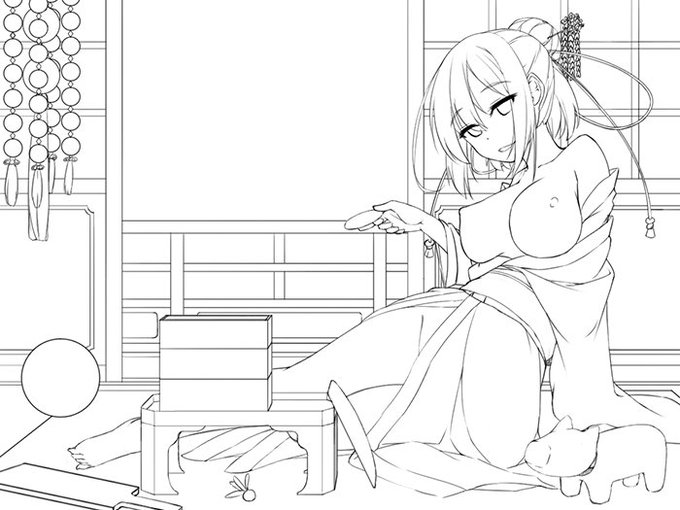 気が早いですが、正月絵描いています。
間に合わないよりは100倍ましなので('・ω・`) 