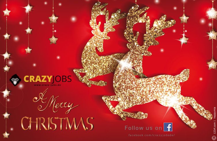 CRAZY_JOBS_de's tweet photo. @CRAZY_JOBS_de wünscht euch und euren Famlien ein schönes, besinnliches Weihnachtsfest ;-).

Checkt uns auf FB:
>> https://t.co/TPtY4GBZT2 https://t.co/rhaPykgfZe