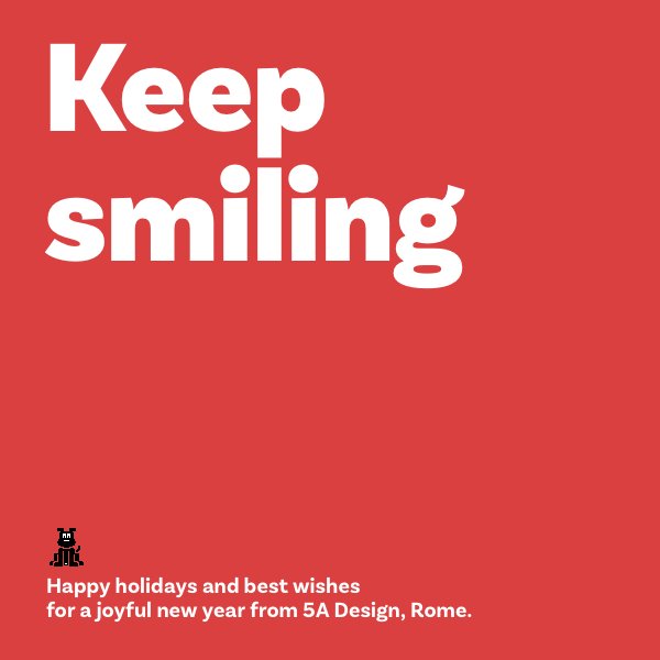5adesignit's tweet photo. Keep smiling! Happy holidays and best wishes for a joyful new year from 5A Design https://t.co/8lMD5cBoj7