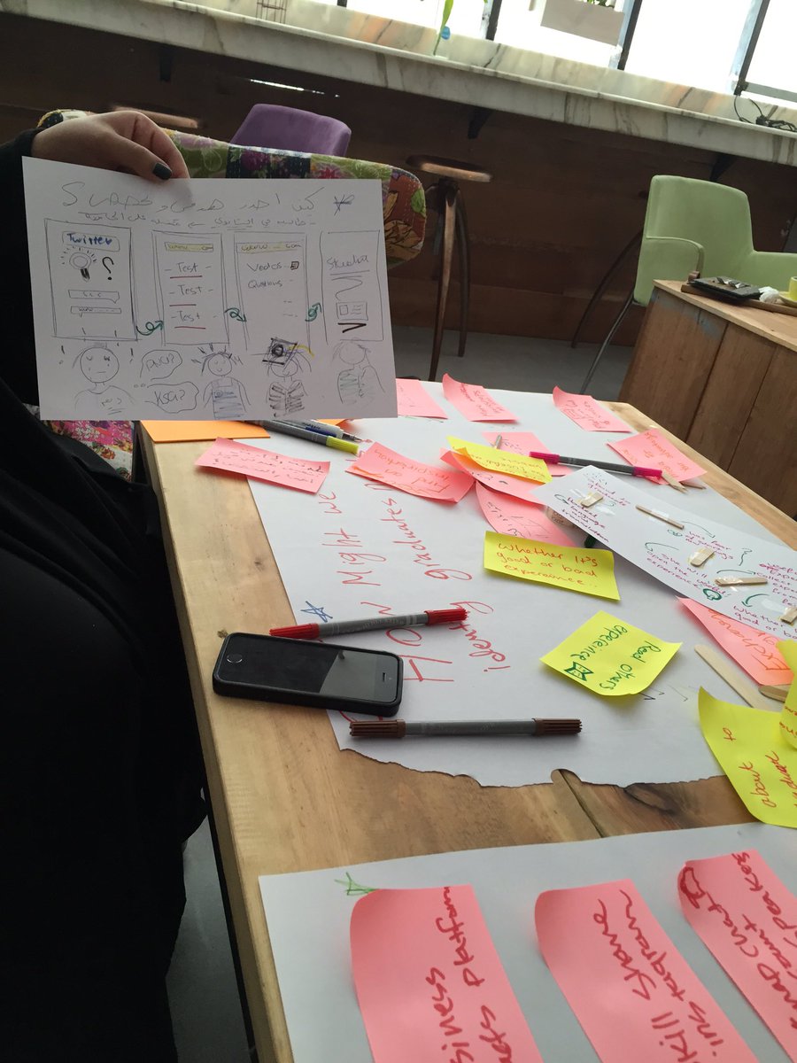 OpenIDEORiyadh's tweet photo. #GradsGPS day 2 is over 💕 We spent an interesting morning full of ideas, solutions, &amp; prototypes. Thank you guys for joining us ✨ https://t.co/nMRobRv0VG