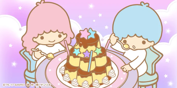 おお〜きなプリンタワーのケーキが届いたわ〜☆ きっとベレー帽が似合う、あのコからね…☆ ありがとう☆ 