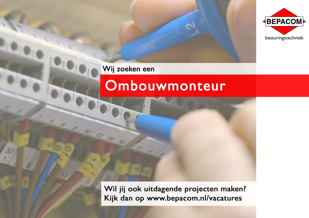 Wil jij ook uitdagende projecten maken als ombouwmonteur in de meet- en regeltechniek en industrie, kijk dan op bepacom.nl/vacatures/6/om…