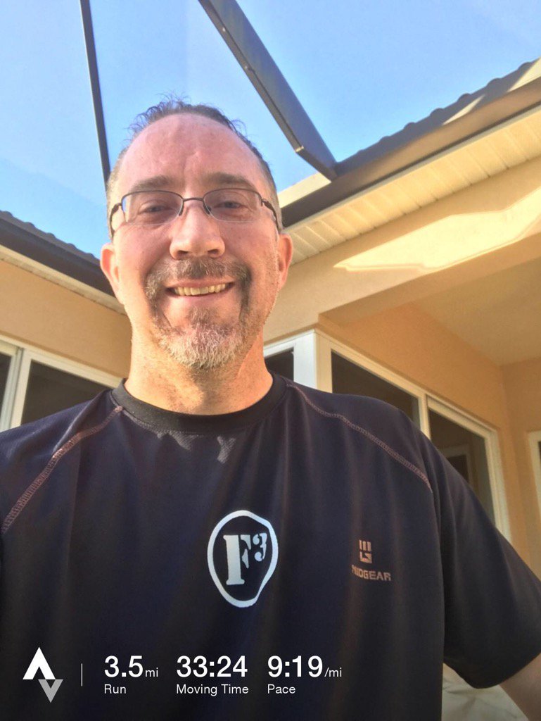 Bing_F3's tweet photo. Representing @F3LakewoodRanch on my first run in the new hood
https://t.co/Dcd9AircO3 #flat #veryflat https://t.co/S3gKPg9gEc