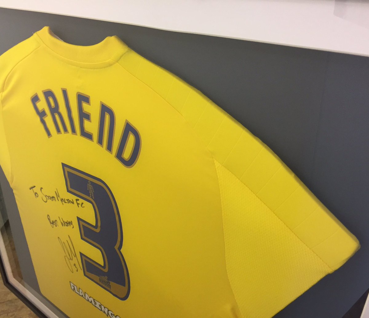 Just in time for Christmas! Latest #framed shirt for South Molton FC Nightshade Blue &amp; White mounts #shirtforlifenotjustforchristmas
