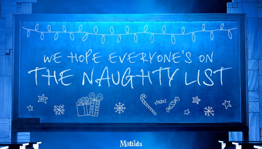 Sometimes you have to be a little bit naughty. #HappyHolidays #MatildaBroadway