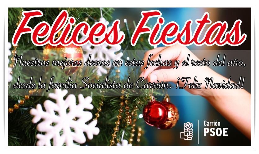 PSOECarrion's tweet photo. La familia socialista de Carrion de los Condes, queremos desearos a todos y todas unas felices fiestas y que las disfrutéis con los vuestros https://t.co/jBA3mikWuN