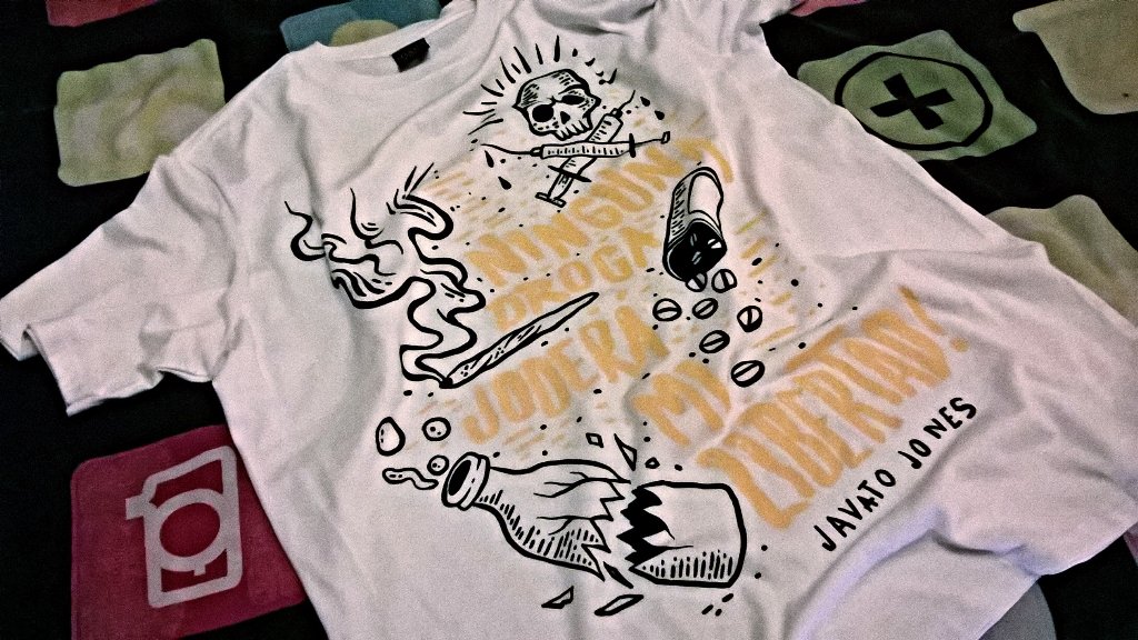 edervxga's tweet image. Otra pieza interesante, perteneciente a la colección #JavatoJones de @KaseO_real. Ninguna droga joderá mi libertad!