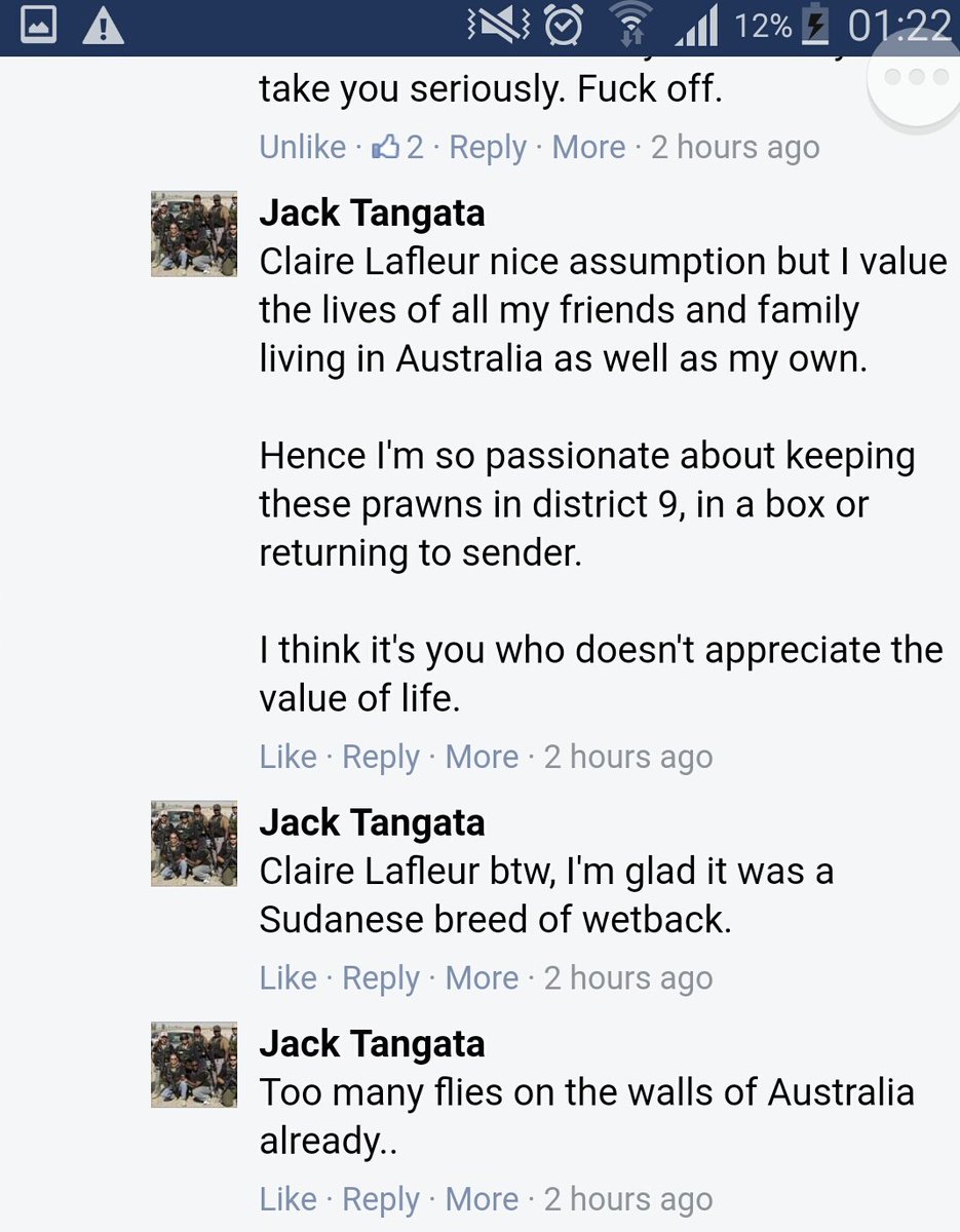 caththaccath's tweet image. #wilsonsecurity one of your guards on Manus Island. I demand an investigation. Racist and aggressive people such as him need replacement.