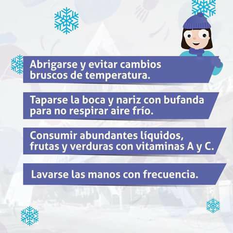 ComisariaH's tweet photo. #Temporadadefrio TOMA EN CUENTA ESTÁS RECOMENDACIONES, CUIDA TU SALUD! https://t.co/fJQYITDyG5