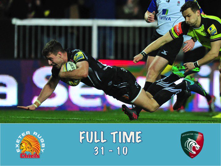 ExeterChiefs's tweet image. FULL TIME: @ExeterChiefs 31 @LeicesterTigers 10
