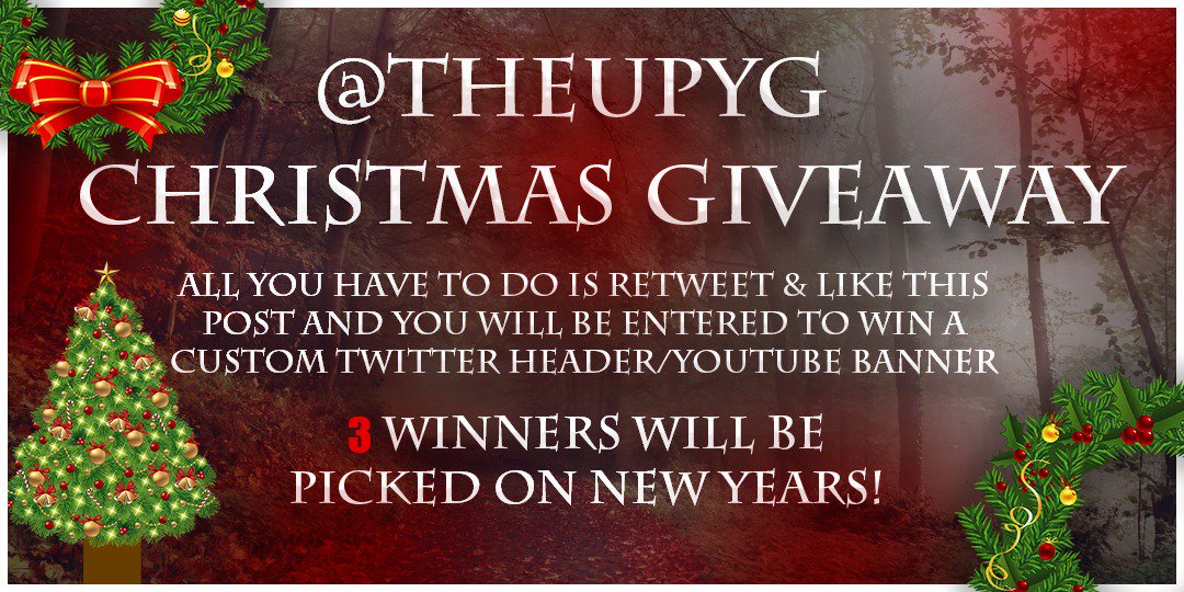 UpgradedArts's tweet image. Im giving away 3 FREE Twitter headers or YT banners all you have to do is RT and Like!!!! Have fun and Merry Christmas!!!