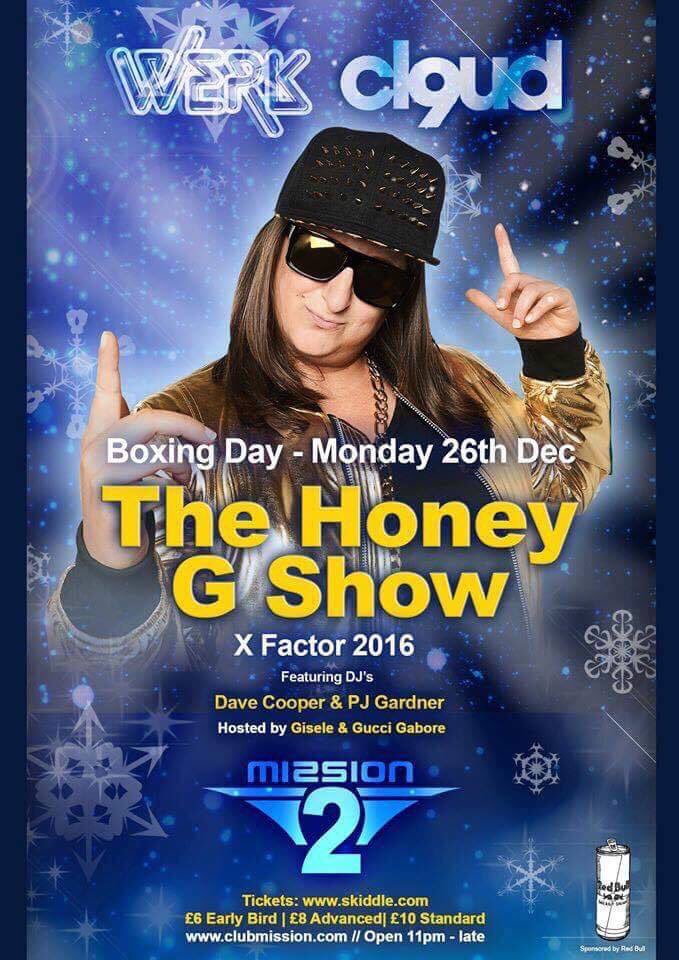 Leeds, are you ready for HONEY G!?
Mission2 Leeds on Boxing Day! Be quick, tickets are selling fast! - bit.ly/2h4P41y #gayleeds