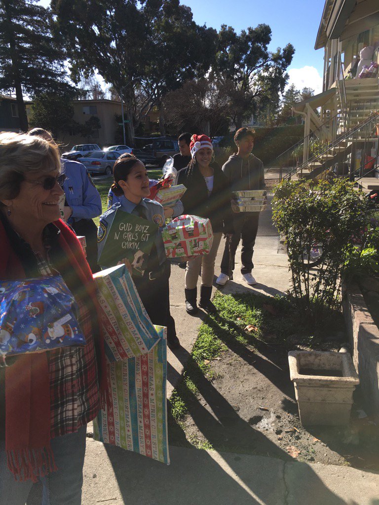 Santa's helpers are delivering gifts today in Santa Clara. Thanks SC PAL for your generous donations