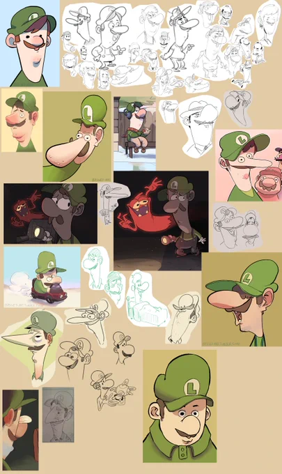 Collection of Luigis I drew over 2016 https://t.co/tZv8wCFSov A lot less than I thought honestly. 