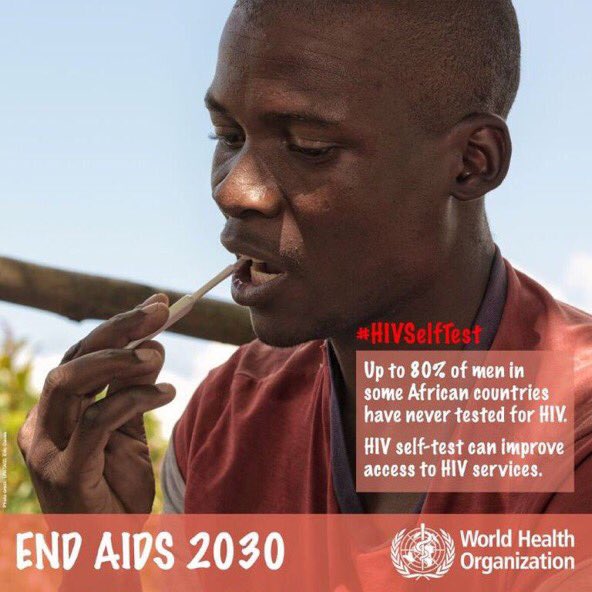 WHO's tweet photo. Dec 2016: WHO released new guidelines on #HIV self-testing to improve access to and uptake of HIV diagnosis https://t.co/z8gXaF9sJp https://t.co/hZJVrGqwac