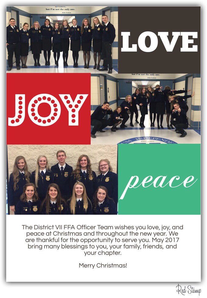 District7FFA's tweet photo. District VII Officer Team Wishes You All a Merry CHRISTmas!!! 🎄 https://t.co/W7bzIXlmvC
