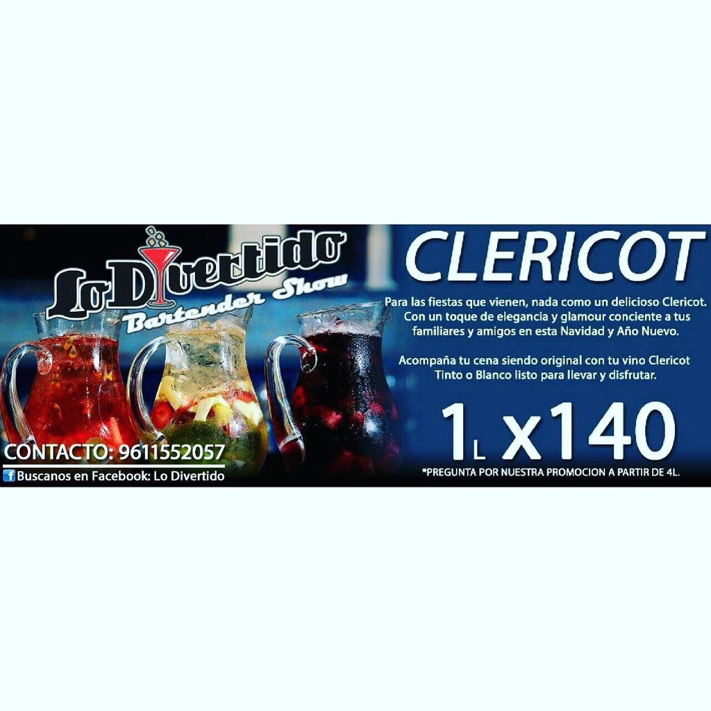 LDivertido's tweet photo. @TuxRecomienda @EstiloCapitalM   #vinoclericot #tinto/blanco #parallevar1lt #notemetasenlios #entrgashoy5a9pm https://t.co/IEfqXvCRag
