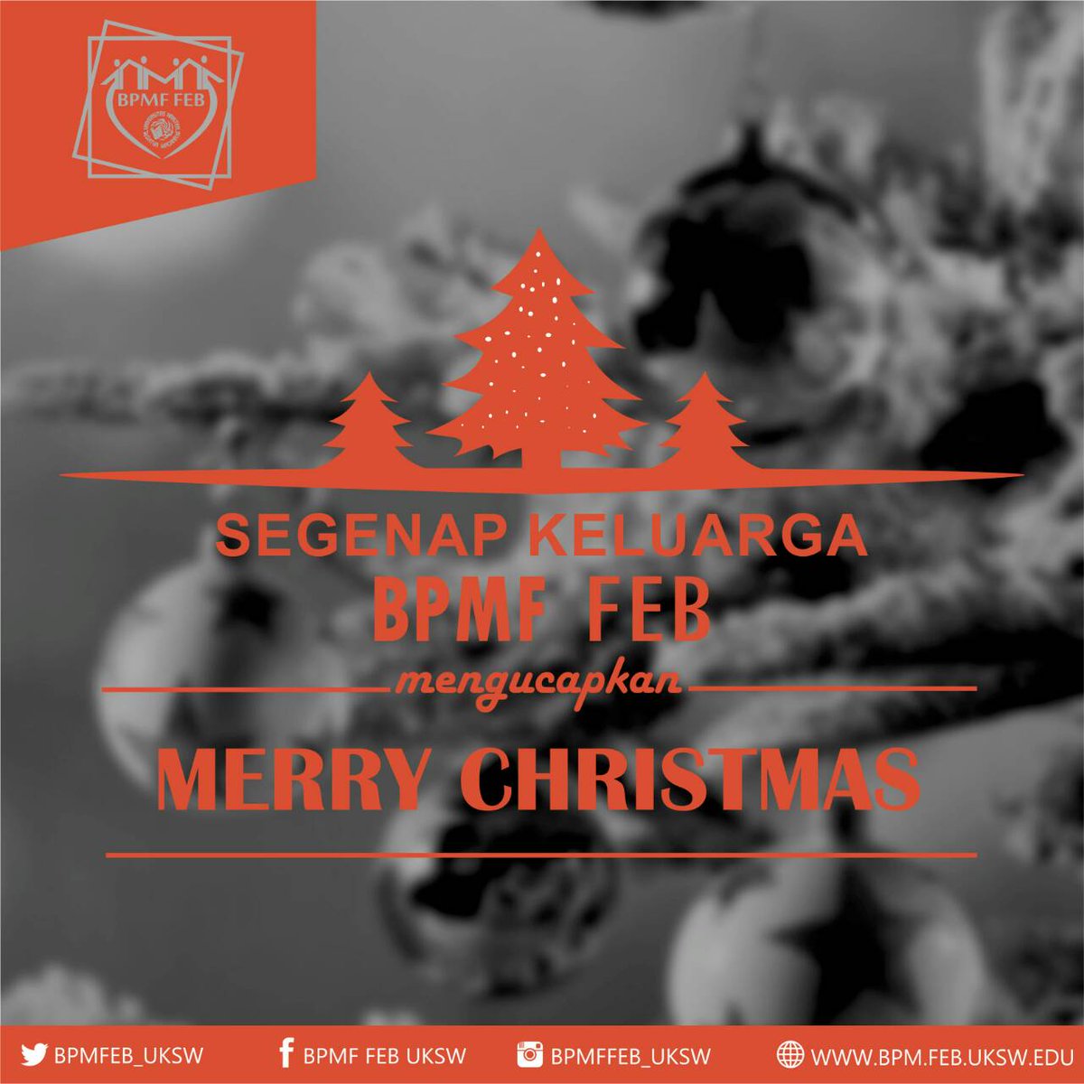 BPMFEB_UKSW's tweet photo. Segenap keluarga besar BPMF FEB UKSW mengucapkan SELAMAT NATAL 2016, kiranya damai Natal tetap tinggal di dalam kita. Tuhan Yesus memberkati https://t.co/Dhb4WxrQlL