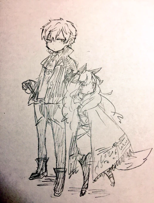  ン"ァ"ァ"ァ"!!!!!!!ありがとうございます!!!!!!元々これでテキトーに単発として描いた子なんですが女の子だけ妙に愛着が湧いてしまいましていくつか描いてるんですよね…ふへへ、嬉しいです〜〜 
