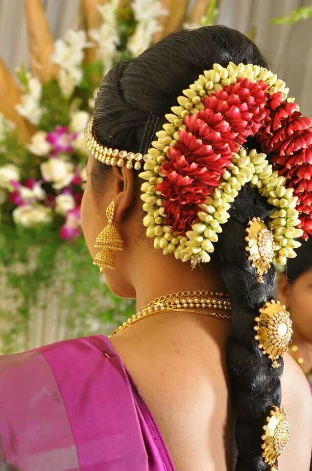 2 indian bridal hairstyle flowers | Image