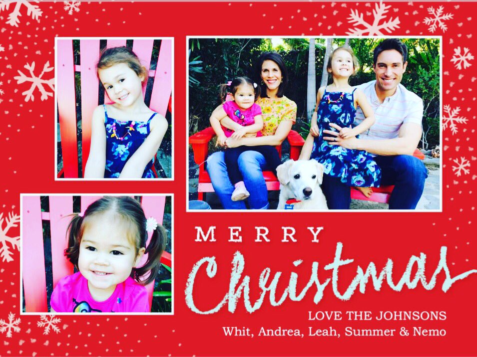 WhitJohnson's tweet photo. From our family to yours! #merrychristmas #happyholidays #happynewyear @cbslaandrea https://t.co/njesRgOBVY