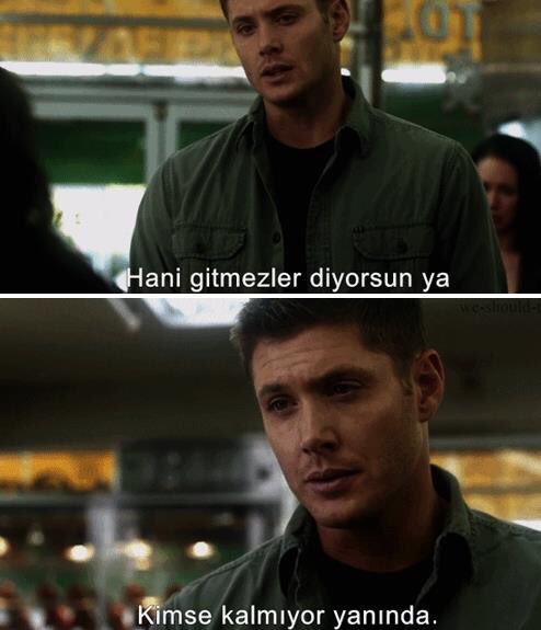 CryptoWolfManTR's tweet photo. "Hani gitmezler diyorsun ya. Kimse kalmıyor yanında." (Supernatural) https://t.co/gqKanFiALR